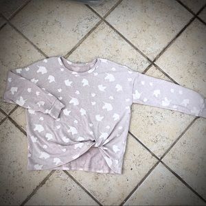 Unicorn Sweater, girls size 10-12, pinkish beige